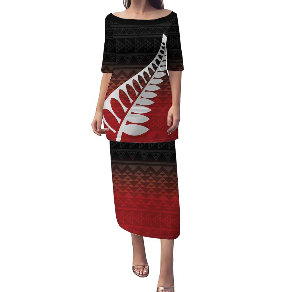 Red Silver Fern Spirit Taniko Tukutuku Personalised Puletasi