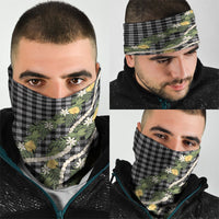 Aloha Puakenikeni Anthurium Pikake Lei Neck Gaiter Black Hawaiian Palaka Pattern LT9 - Polynesian Pride