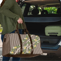 Aloha Puakenikeni Anthurium Pikake Lei Travel Bag Chocolate Hawaiian Palaka Pattern LT9 - Polynesian Pride