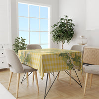 Aloha Puakenikeni Anthurium Pikake Lei Tablecloth Gold Hawaiian Palaka Pattern LT9 - Polynesian Pride