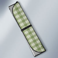 Aloha Puakenikeni Anthurium Pikake Lei Auto Sun Shade Green Hawaiian Palaka Pattern LT9 - Polynesian Pride