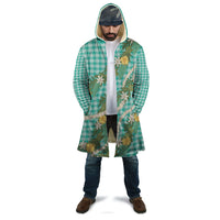 Aloha Puakenikeni Anthurium Pikake Lei Cloak Marine Hawaiian Palaka Pattern LT9 - Polynesian Pride