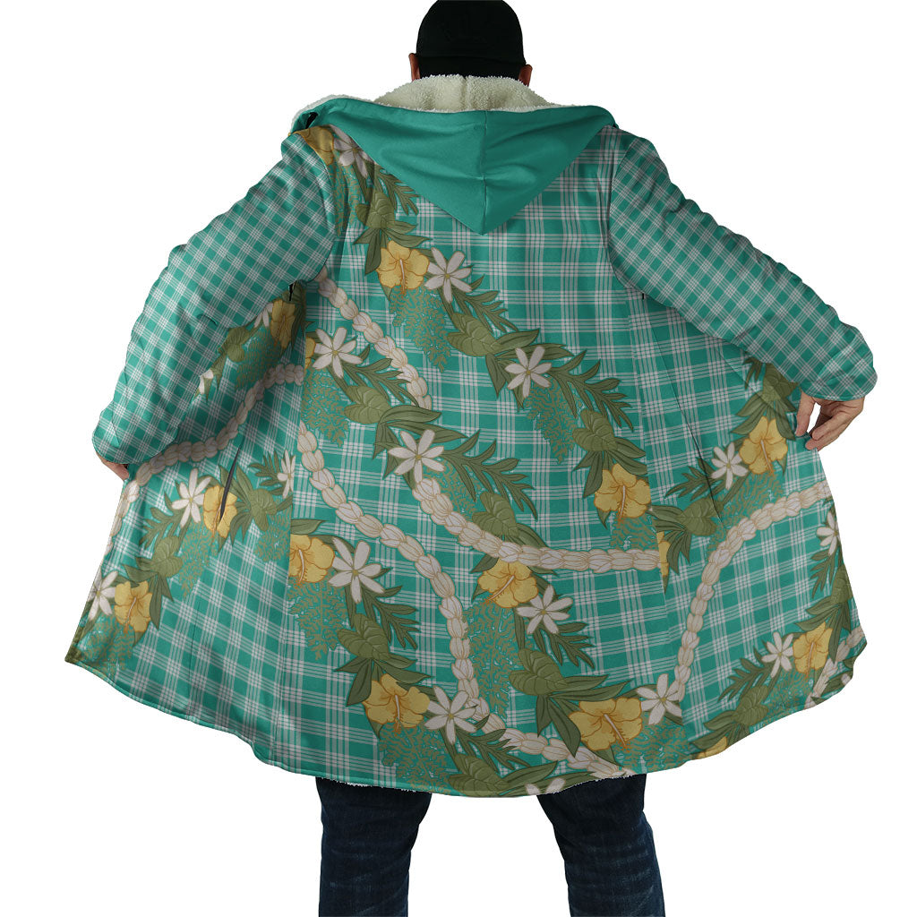Aloha Puakenikeni Anthurium Pikake Lei Cloak Marine Hawaiian Palaka Pattern LT9 - Polynesian Pride