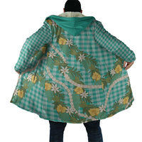 Aloha Puakenikeni Anthurium Pikake Lei Cloak Marine Hawaiian Palaka Pattern LT9 - Polynesian Pride