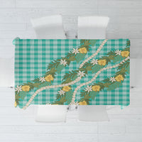 Aloha Puakenikeni Anthurium Pikake Lei Tablecloth Marine Hawaiian Palaka Pattern LT9 Marine - Polynesian Pride