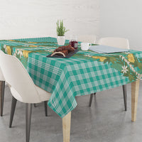 Aloha Puakenikeni Anthurium Pikake Lei Tablecloth Marine Hawaiian Palaka Pattern LT9 - Polynesian Pride