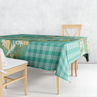 Aloha Puakenikeni Anthurium Pikake Lei Tablecloth Marine Hawaiian Palaka Pattern LT9 - Polynesian Pride