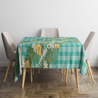 Aloha Puakenikeni Anthurium Pikake Lei Tablecloth Marine Hawaiian Palaka Pattern LT9 - Polynesian Pride