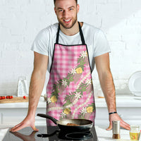 Aloha Puakenikeni Anthurium Pikake Lei Apron Tropical Pink Hawaiian Palaka Pattern LT9 - Polynesian Pride