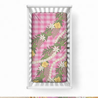 Aloha Puakenikeni Anthurium Pikake Lei Baby Bed Cover Tropical Pink Hawaiian Palaka Pattern LT9 28 × 52 in Pink - Polynesian Pride