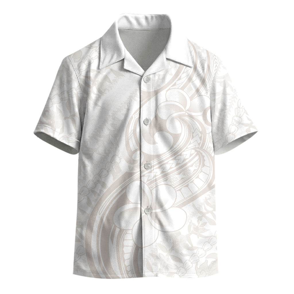 Hawaii Plumeria Lokelani Pikake Lei Kid Hawaiian Shirt Sandy Beige Polynesian Tattoo LT9 - Polynesian Pride