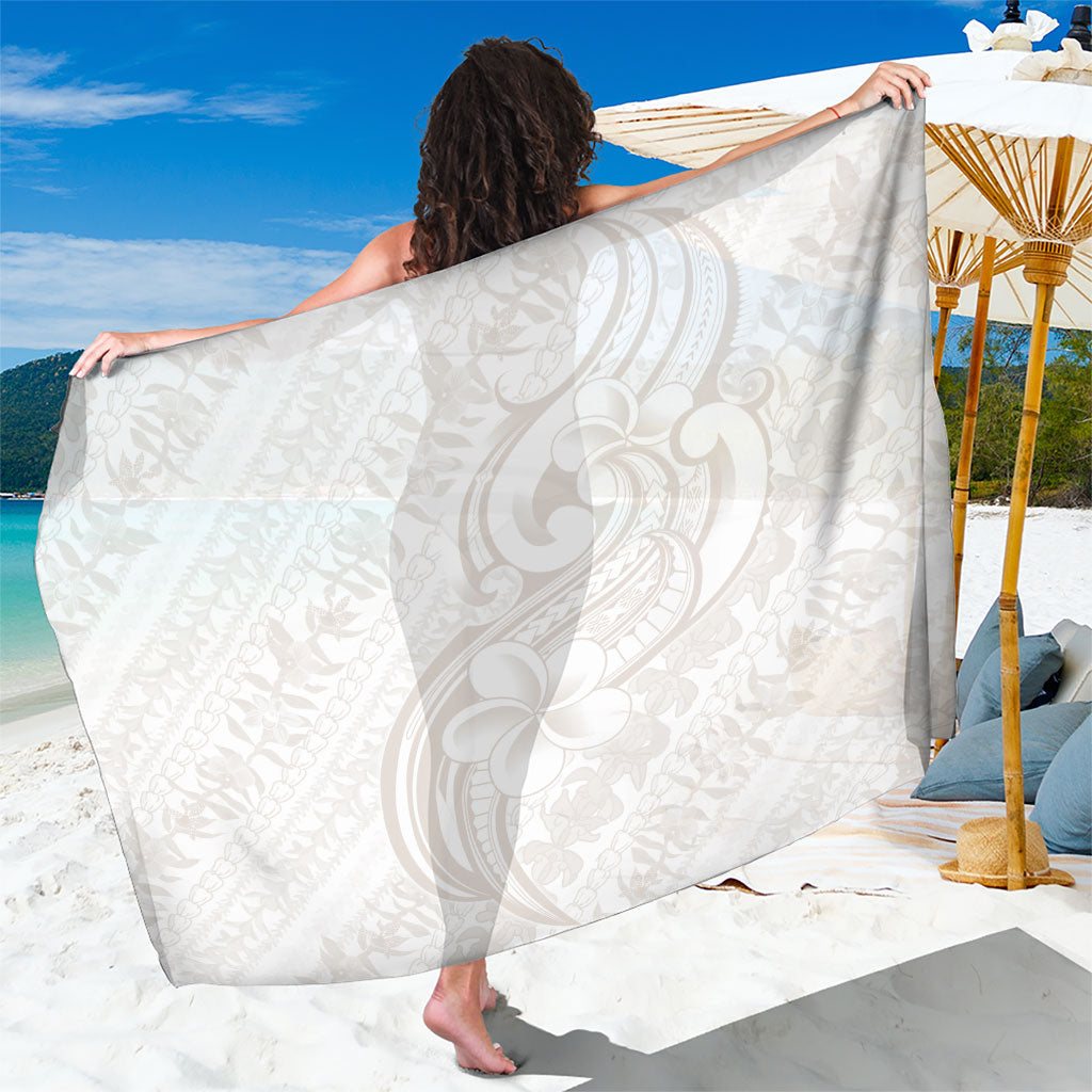 Hawaii Plumeria Lokelani Pikake Lei Sarong Sandy Beige Polynesian Tattoo LT9 One Size 44 x 66 inches Beige - Polynesian Pride
