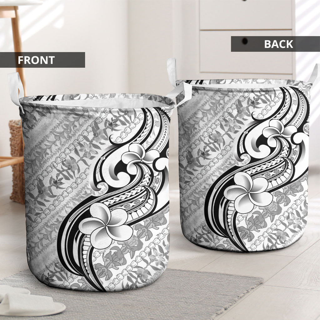Hawaii Plumeria Lokelani Pikake Lei Laundry Basket Ele'ele Polynesian Tattoo LT9 - Polynesian Pride