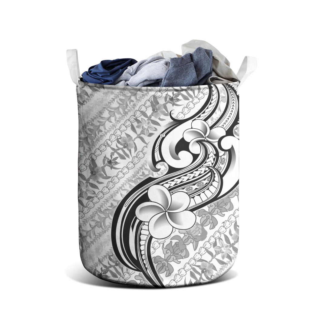 Hawaii Plumeria Lokelani Pikake Lei Laundry Basket Ele'ele Polynesian Tattoo LT9 - Polynesian Pride