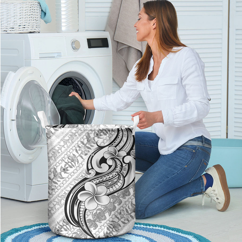Hawaii Plumeria Lokelani Pikake Lei Laundry Basket Ele'ele Polynesian Tattoo LT9 - Polynesian Pride