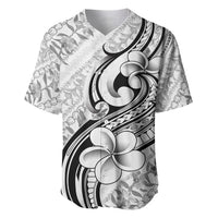 Hawaii Plumeria Lokelani Pikake Lei Baseball Jersey Ele'ele Polynesian Tattoo LT9 Black - Polynesian Pride