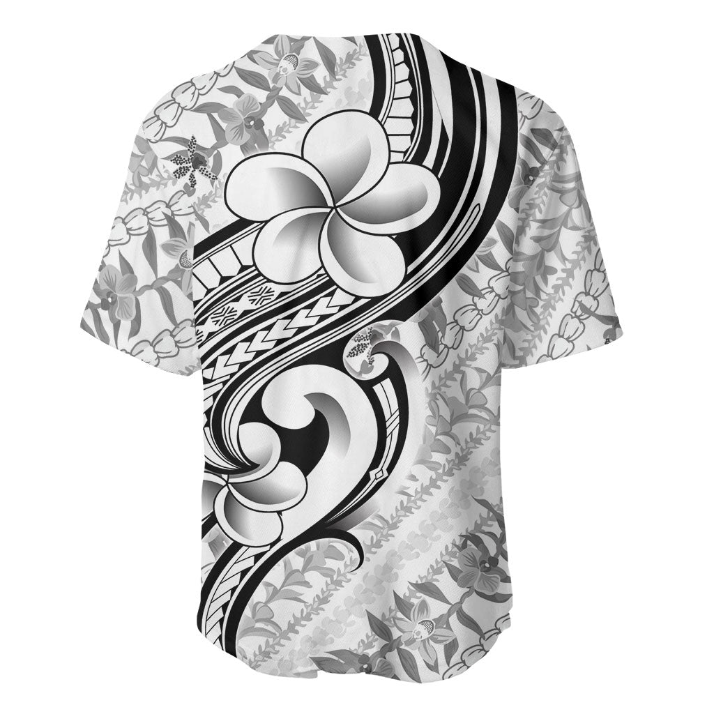 Hawaii Plumeria Lokelani Pikake Lei Baseball Jersey Ele'ele Polynesian Tattoo LT9 - Polynesian Pride
