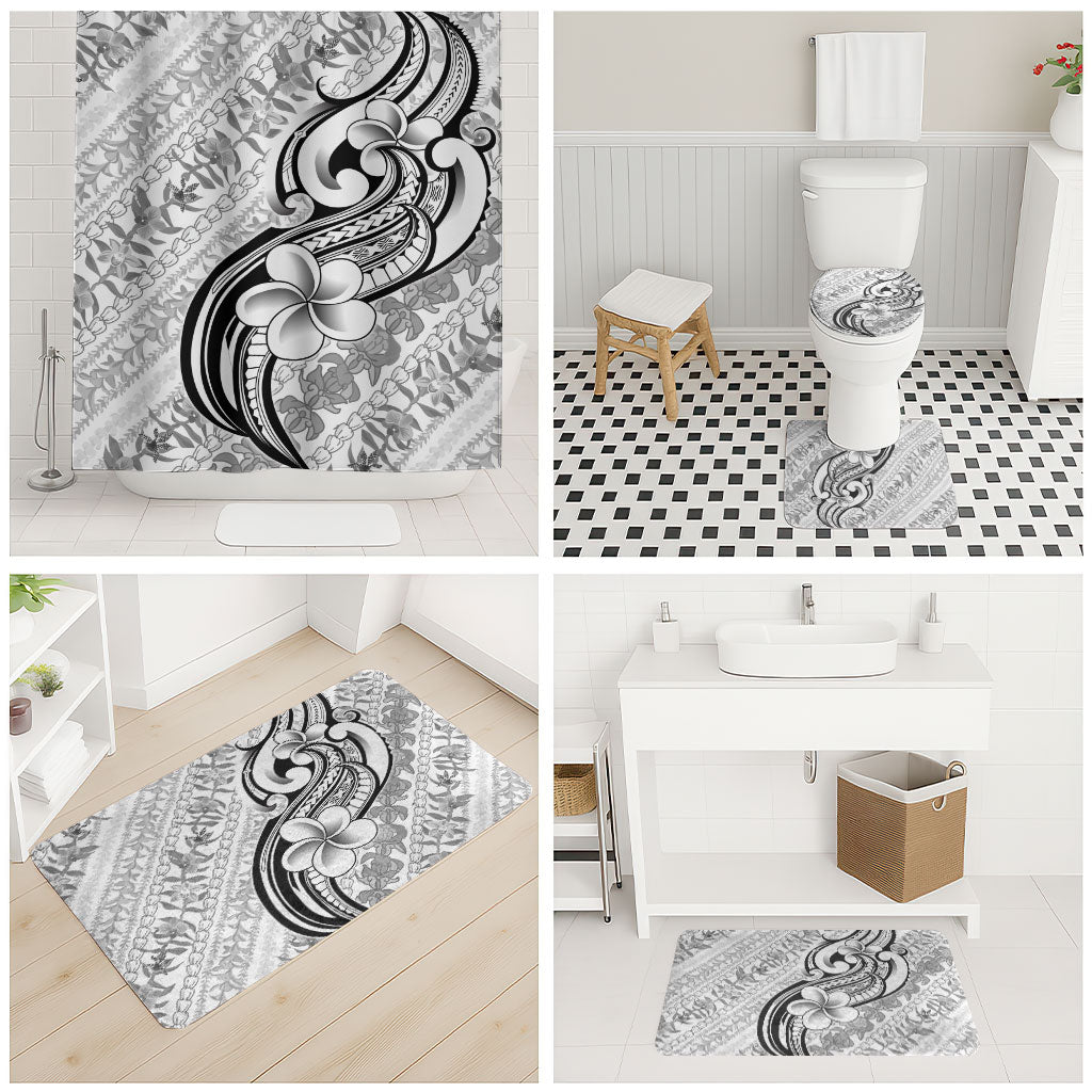 Hawaii Plumeria Lokelani Pikake Lei Bathroom Set Ele'ele Polynesian Tattoo LT9 - Polynesian Pride