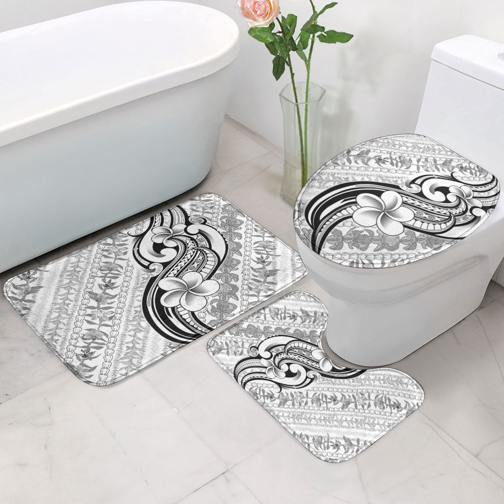 Hawaii Plumeria Lokelani Pikake Lei Bathroom Set Ele'ele Polynesian Tattoo LT9 - Polynesian Pride