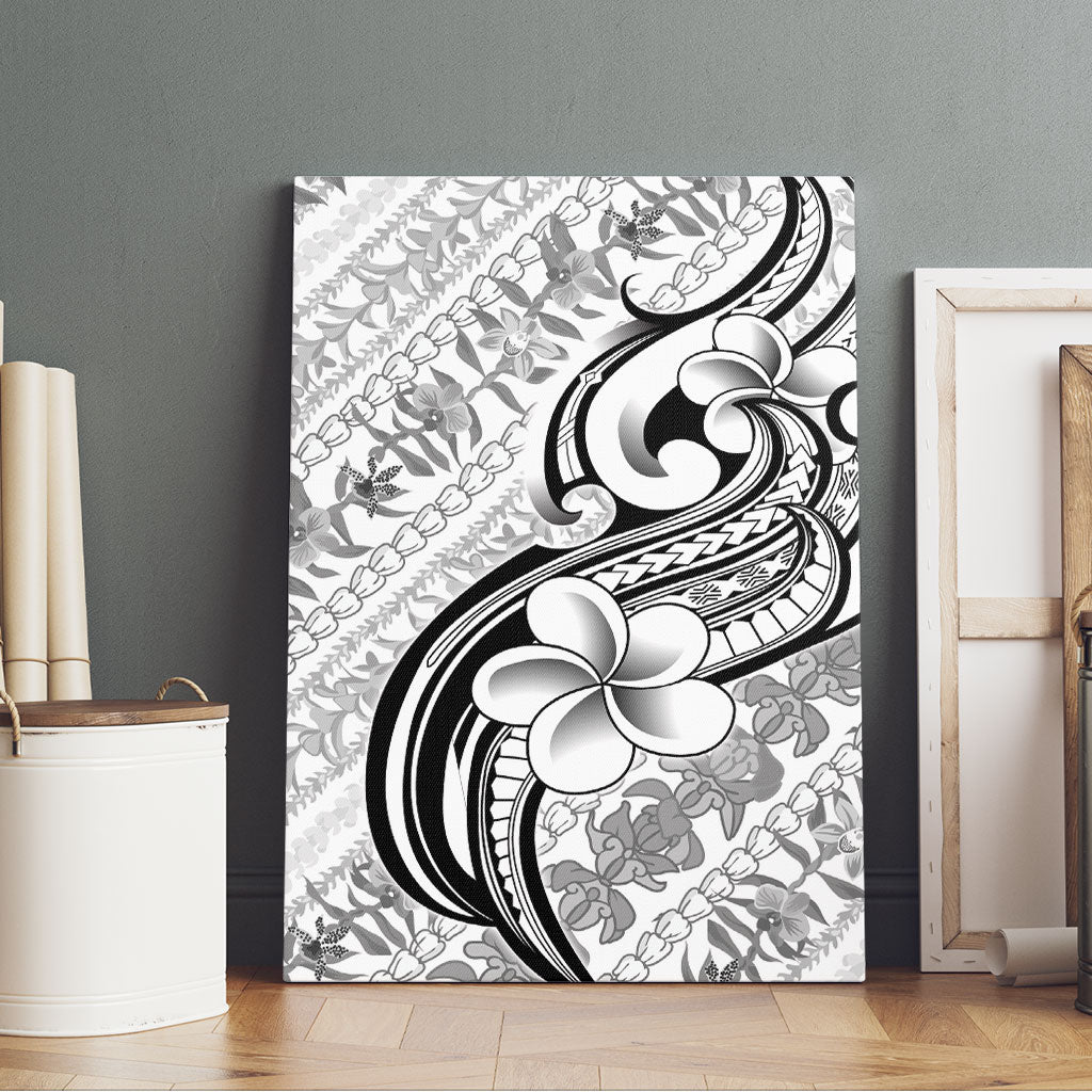 Hawaii Plumeria Lokelani Pikake Lei Canvas Wall Art Ele'ele Polynesian Tattoo LT9 - Polynesian Pride