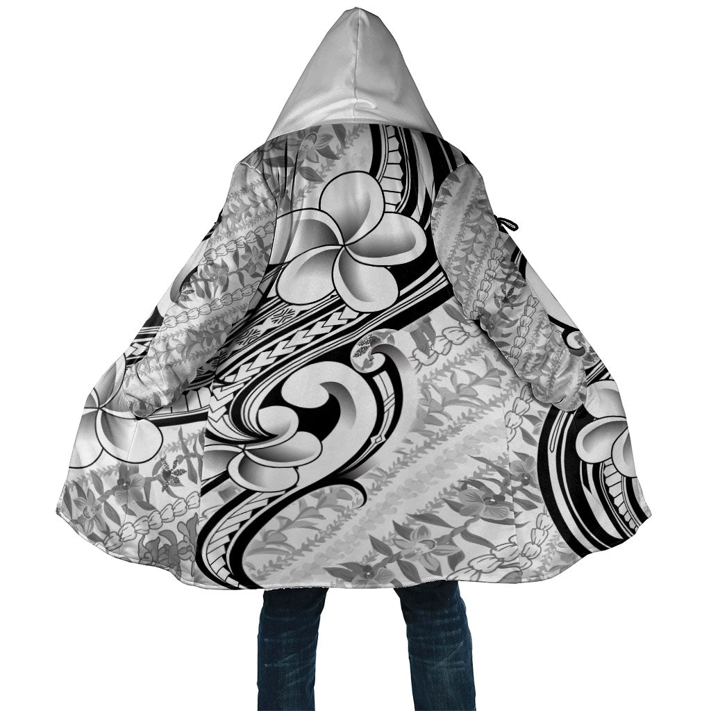 Hawaii Plumeria Lokelani Pikake Lei Cloak Ele'ele Polynesian Tattoo LT9 Unisex Black - Polynesian Pride