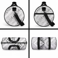Hawaii Plumeria Lokelani Pikake Lei Duffle Bag Ele'ele Polynesian Tattoo LT9 - Polynesian Pride