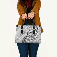 Hawaii Plumeria Lokelani Pikake Lei Leather Bag Ele'ele Polynesian Tattoo LT9 - Polynesian Pride