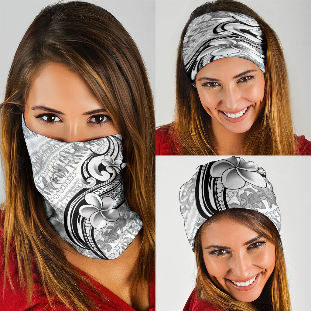 Hawaii Plumeria Lokelani Pikake Lei Neck Gaiter Ele'ele Polynesian Tattoo LT9 - Polynesian Pride