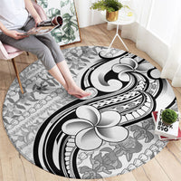 Hawaii Plumeria Lokelani Pikake Lei Round Carpet Ele'ele Polynesian Tattoo LT9 - Polynesian Pride
