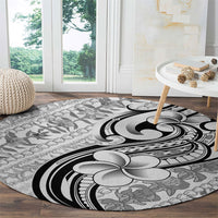 Hawaii Plumeria Lokelani Pikake Lei Round Carpet Ele'ele Polynesian Tattoo LT9 - Polynesian Pride