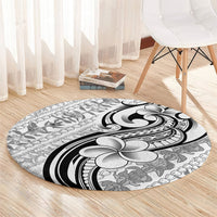 Hawaii Plumeria Lokelani Pikake Lei Round Carpet Ele'ele Polynesian Tattoo LT9 - Polynesian Pride