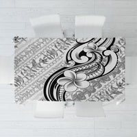 Hawaii Plumeria Lokelani Pikake Lei Tablecloth Ele'ele Polynesian Tattoo LT9 Black - Polynesian Pride