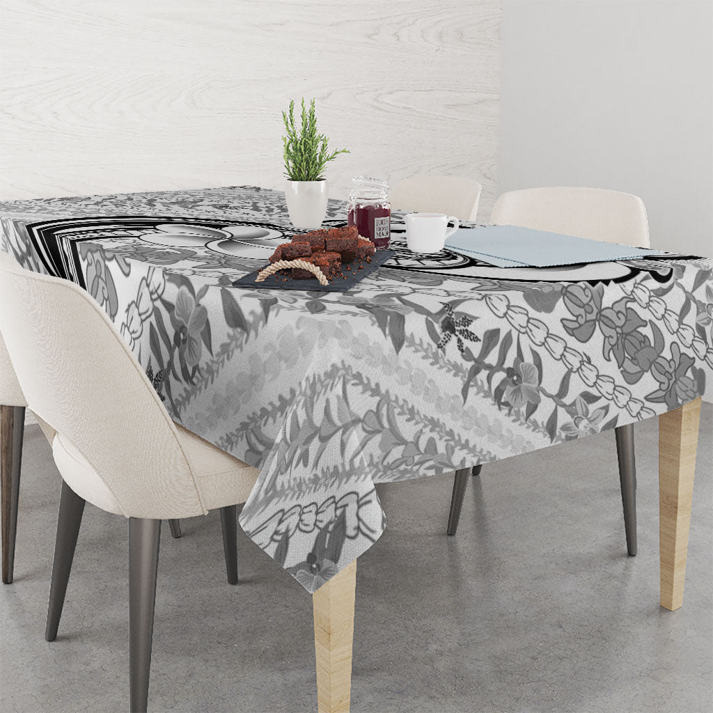 Hawaii Plumeria Lokelani Pikake Lei Tablecloth Ele'ele Polynesian Tattoo LT9 - Polynesian Pride