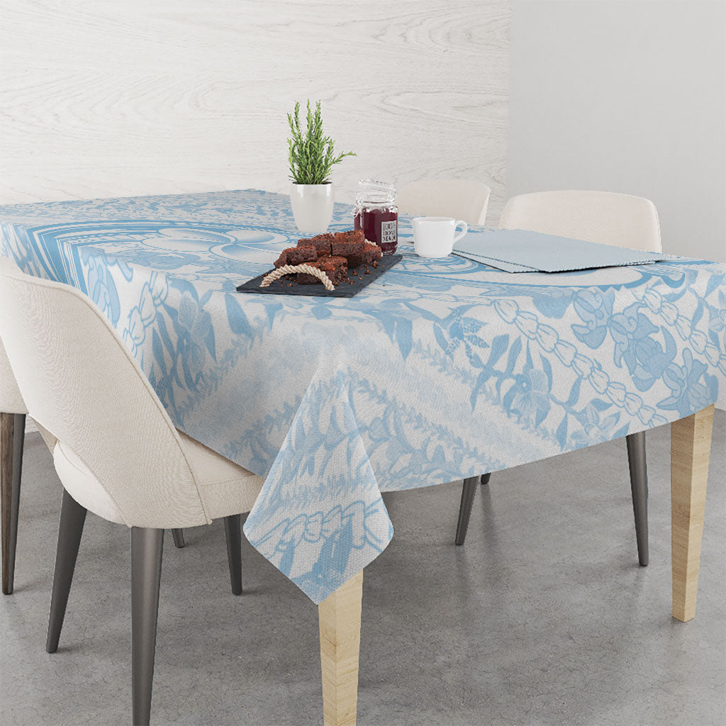 Hawaii Plumeria Lokelani Pikake Lei Tablecloth Uliuli Polynesian Tattoo LT9 - Polynesian Pride