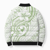 Hawaii Plumeria Lokelani Pikake Lei Bomber Puffer Jacket Oma'oma'o Polynesian Tattoo LT9 - Polynesian Pride