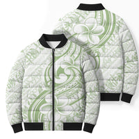 Hawaii Plumeria Lokelani Pikake Lei Bomber Puffer Jacket Oma'oma'o Polynesian Tattoo LT9 - Polynesian Pride