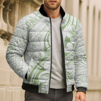 Hawaii Plumeria Lokelani Pikake Lei Bomber Puffer Jacket Oma'oma'o Polynesian Tattoo LT9 - Polynesian Pride