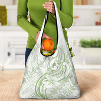 Hawaii Plumeria Lokelani Pikake Lei Grocery Bag Oma'oma'o Polynesian Tattoo LT9 - Polynesian Pride