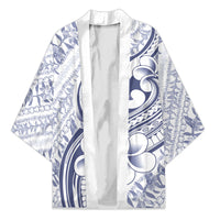 Hawaii Plumeria Lokelani Pikake Lei Kimono Navy Blue Polynesian Tattoo LT9 Unisex Navy Blue - Polynesian Pride