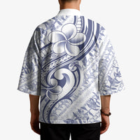 Hawaii Plumeria Lokelani Pikake Lei Kimono Navy Blue Polynesian Tattoo LT9 - Polynesian Pride