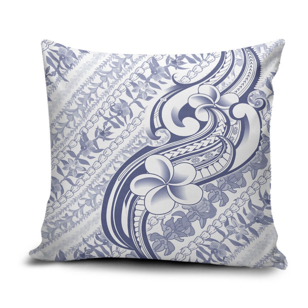 Hawaii Plumeria Lokelani Pikake Lei Pillow Cover Navy Blue Polynesian Tattoo LT9 Navy Blue - Polynesian Pride