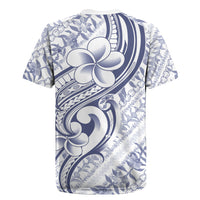 Hawaii Plumeria Lokelani Pikake Lei Rugby Jersey Navy Blue Polynesian Tattoo LT9 - Polynesian Pride