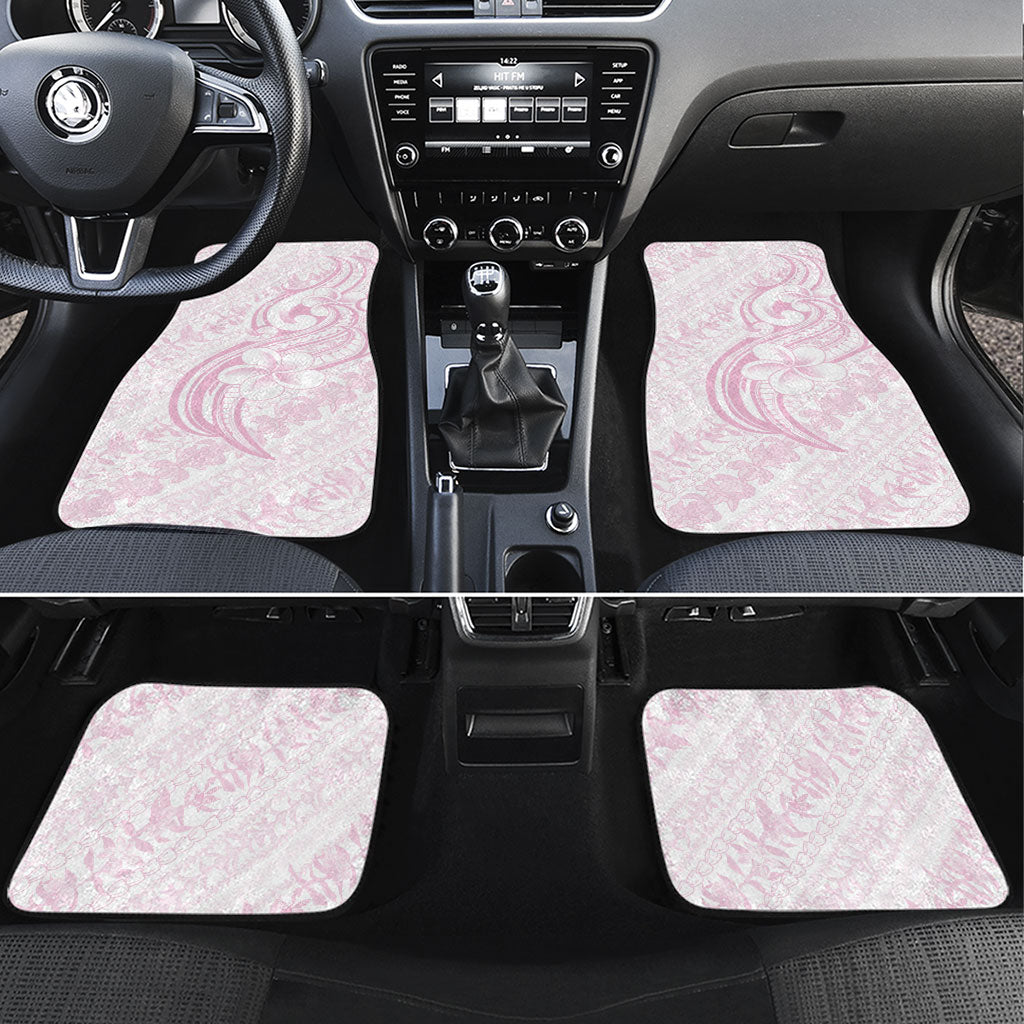 Hawaii Plumeria Lokelani Pikake Lei Car Mats Poni Mama Polynesian Tattoo LT9 Set 4pcs Pink - Polynesian Pride