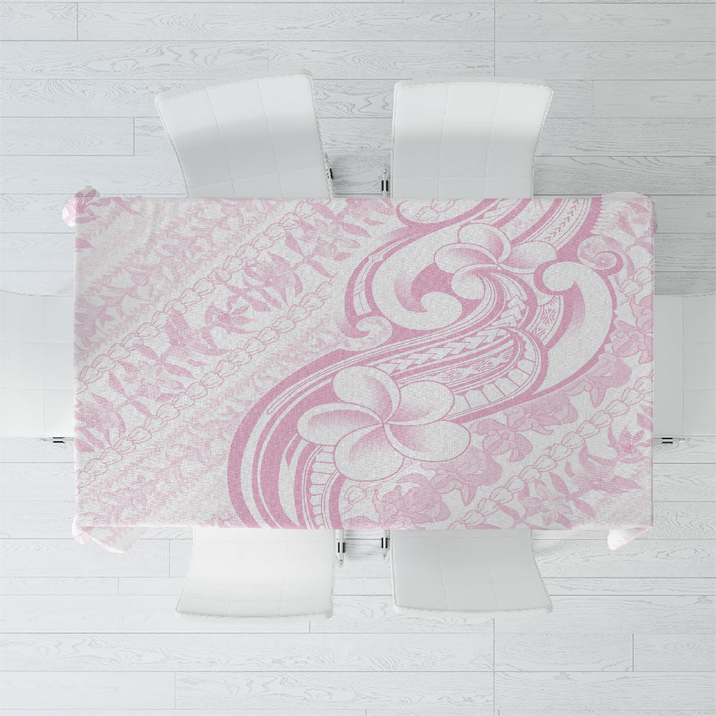 Hawaii Plumeria Lokelani Pikake Lei Tablecloth Poni Mama Polynesian Tattoo LT9 Pink - Polynesian Pride