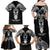 New Zealand Te Reo Maori Family Matching Off Shoulder Maxi Dress and Hawaiian Shirt Kia Kaha Maori Language Week Black Style LT9 - Polynesian Pride