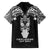 New Zealand Te Reo Maori Family Matching Off Shoulder Maxi Dress and Hawaiian Shirt Kia Kaha Maori Language Week Black Style LT9 - Polynesian Pride