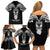 New Zealand Te Reo Maori Family Matching Off Shoulder Short Dress and Hawaiian Shirt Kia Kaha Maori Language Week Black Style LT9 - Polynesian Pride