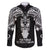 New Zealand Te Reo Maori Family Matching Puletasi Dress and Hawaiian Shirt Kia Kaha Maori Language Week Black Style LT9 Dad's Shirt - Long Sleeve Black - Polynesian Pride