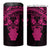 Personalised New Zealand Te Reo Maori 4 in 1 Can Cooler Tumbler Kia Kaha Maori Language Week Pink Style