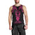 Personalised New Zealand Te Reo Maori Men Tank Top Kia Kaha Maori Language Week Pink Style LT9 - Polynesian Pride